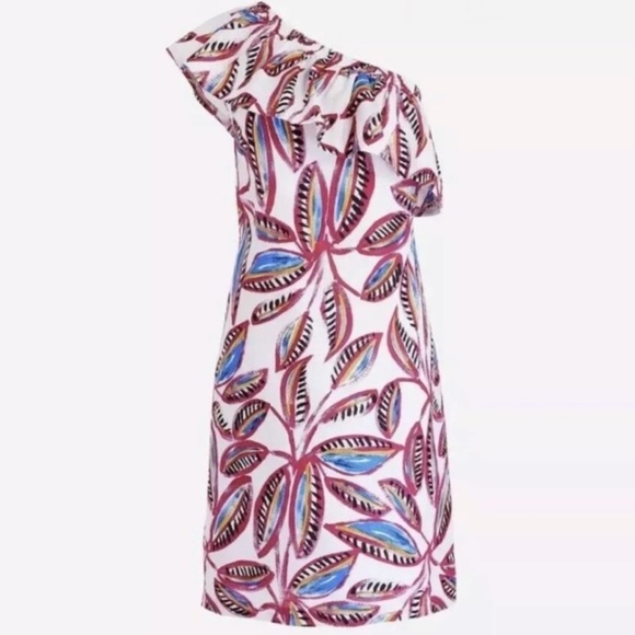 J.Crew One Shoulder Printed Dress - Picture 8 of 10